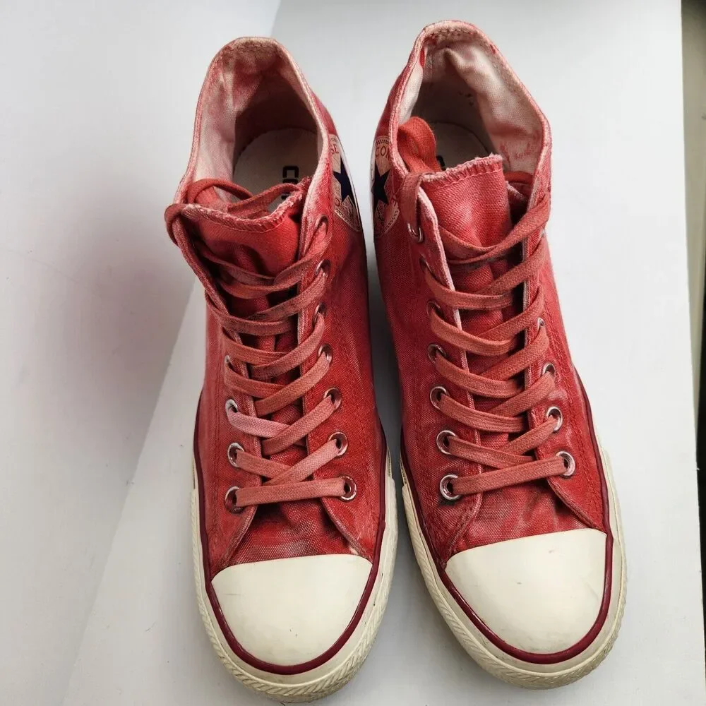 Converse All Star Womens Chuck Hidden Wedge Sneakers Size 9  Hip Hop Y2K Unique - Picture 3 of 11